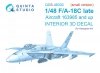 Quinta Studio QDS-48302 F/A-18C late 3D-Printed & coloured Interior on decal paper (Hasegawa) (Small version) 1/48